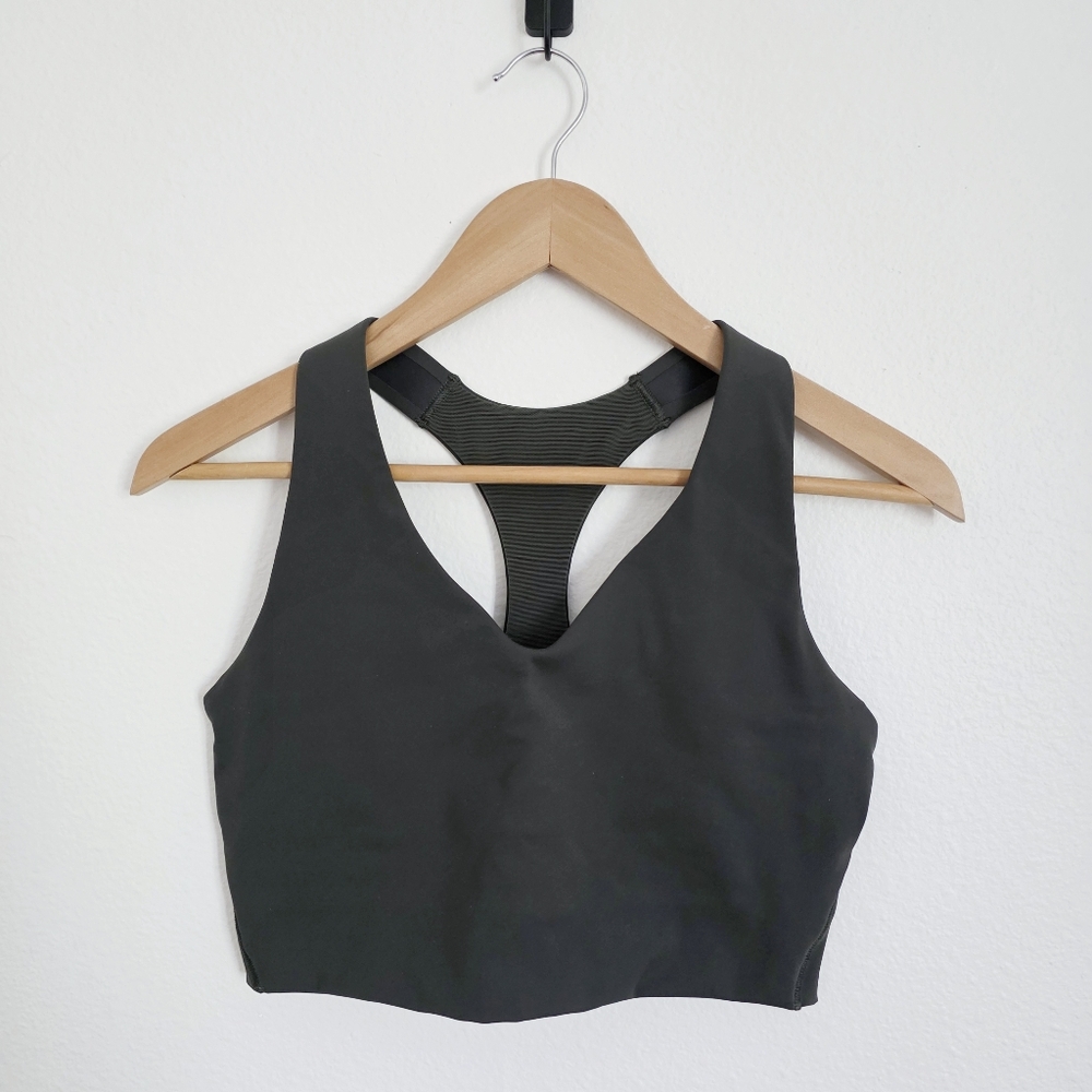 Spanx Dark Green Longline Sports Bra, Size Medium